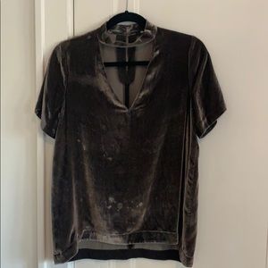 Madewell velvet blouse